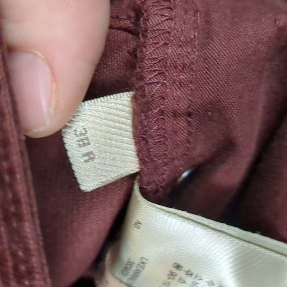 BURBERRY Brit burgundy corduroy pants size 38R big and tall - Picture 6 of 9